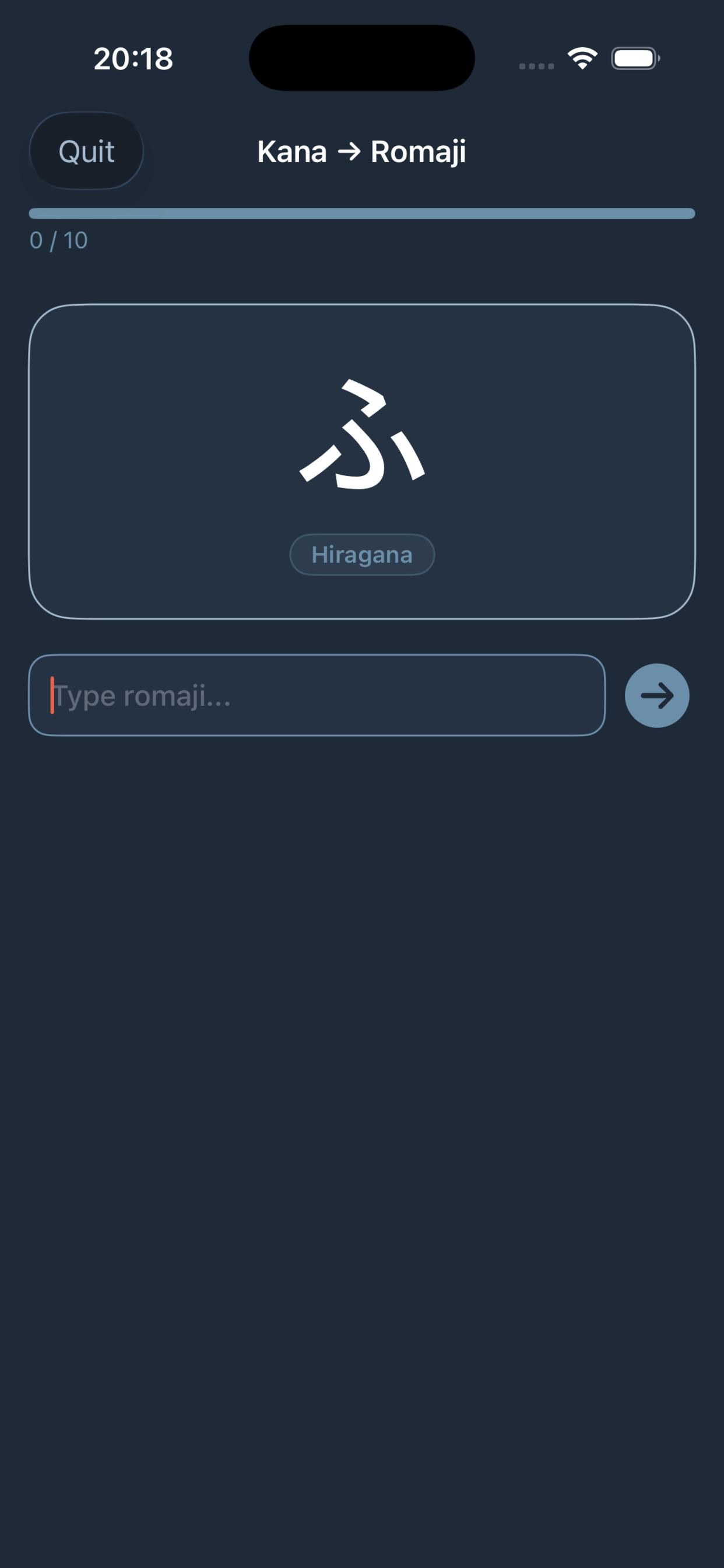 KanaScript handwriting